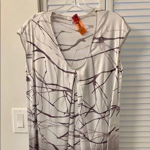 Vince shift dress. Sz M. White and gray